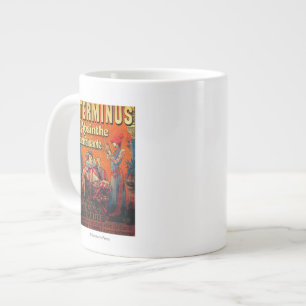 Caneca De Café Grande Terminus Absinthe Vintage Poster Europe