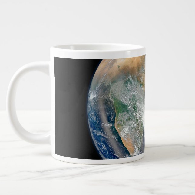 Caneca De Café Grande Terra cheio Mostrando O Hemisfério Leste. (Esquerda)