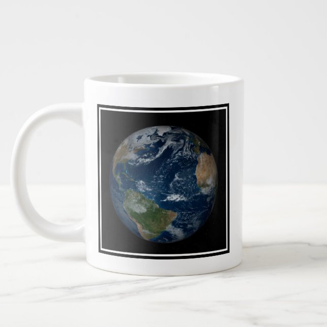 Caneca De Café Grande Terra Com Nuvens E Gelo Marinho (Esquerda)