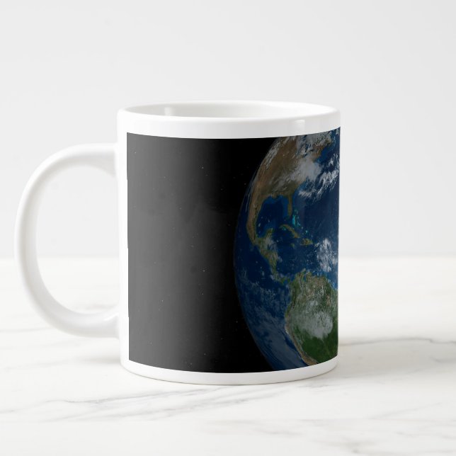 Caneca De Café Grande Terra Com Nuvens E Gelo Marinho (Esquerda)