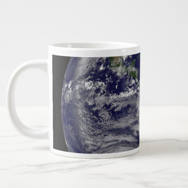 Caneca De Café Grande Terra De cheio Com Tempestades Tropicais No Atlânt (Esquerda)