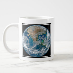 Caneca De Café Grande Terra De cheio Mostrando A América Do Norte E O Mé