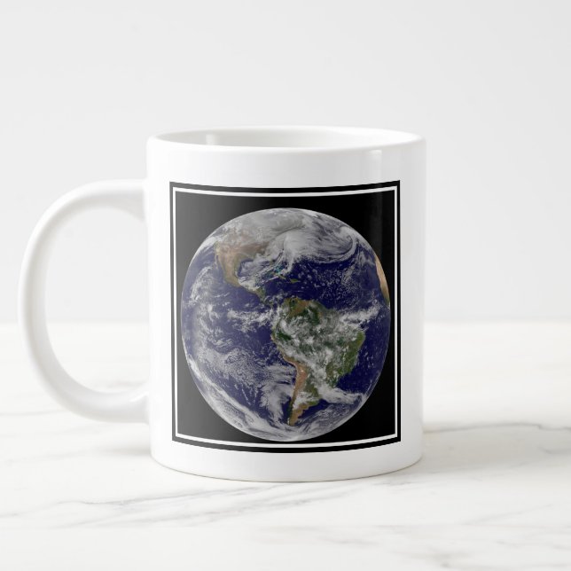Caneca De Café Grande Terra De cheio Mostrando Uma Tempestade De Inverno (Esquerda)