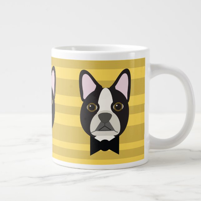 Caneca De Café Grande Terrier de Boston (Direita)