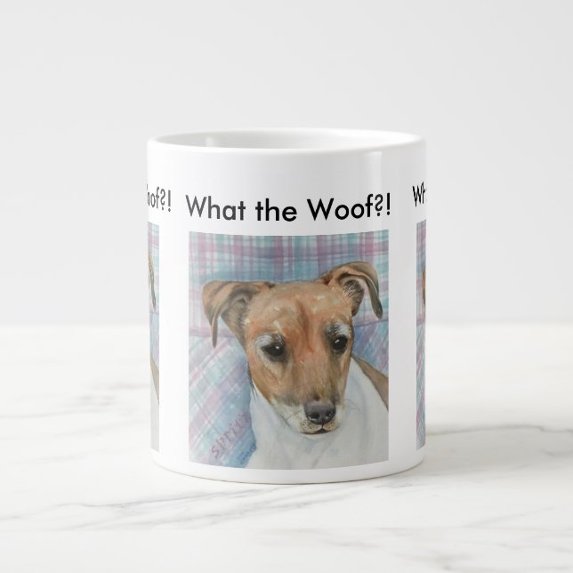 Caneca De Café Grande Terrier Jack Russell (Frente)
