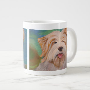 Caneca De Café Grande Terrier Retrato Pet Dog Art