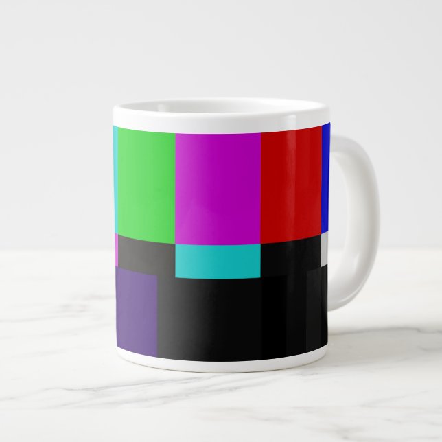 Caneca De Café Grande Teste de cor de bares de TV (Frente Esquerda)