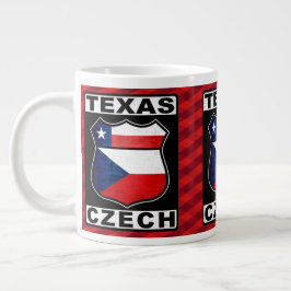 Caneca De Café Grande Texas Czech American Mug