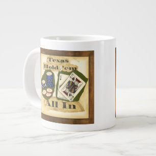 Caneca De Café Grande Texas segure-os com King e Ace