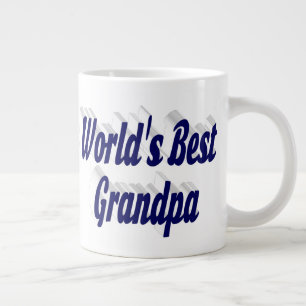 Caneca De Café Grande Texto azul escuro do melhor avô