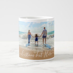 Caneca De Café Grande Texto Fotográfico personalizado Mug Suas Fotografi