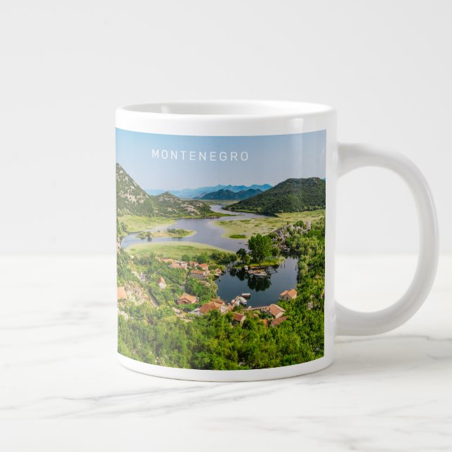 Caneca De Café Grande Texto Personalizado Montenegro (Direita)