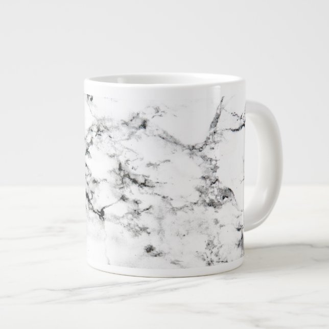 Caneca De Café Grande Textura de mármore (Frente Esquerda)