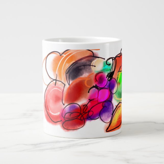 Caneca De Café Grande Thanksgiving food (Frente)