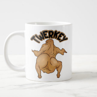Caneca De Café Grande Thanksgiving Twerkey Jumbo Specialty Mug