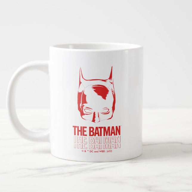 Caneca De Café Grande The Batman Cowl Logo (Esquerda)