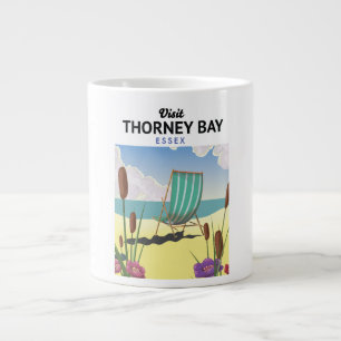 Caneca De Café Grande Thorney Bay, Essex, cartaz de viagem para a costa