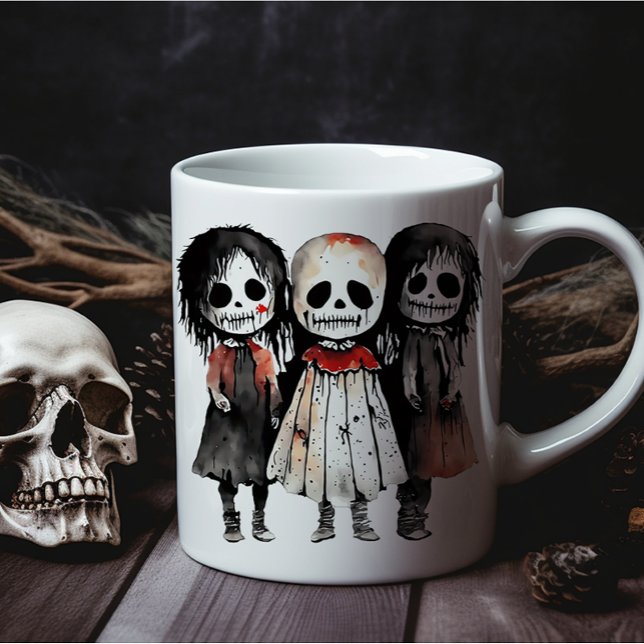 Caneca De Café Grande Three Ghost Children (Criador carregado)