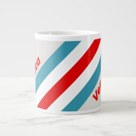 Caneca De Café Grande Thunderbird Stripes with Name