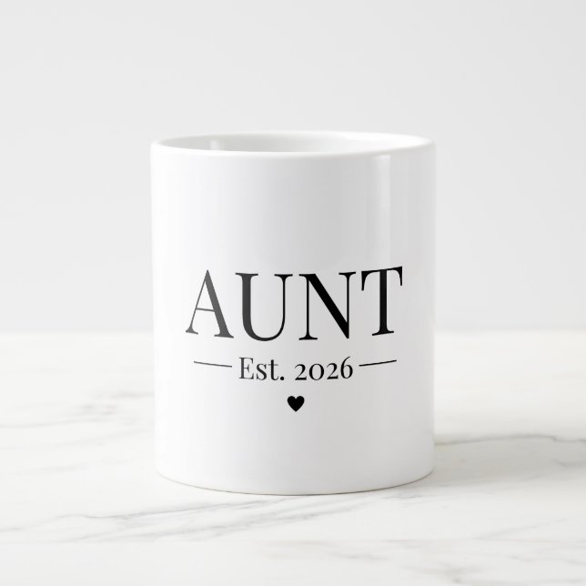 Caneca De Café Grande Tia Estabelecida 2026 (Frente)