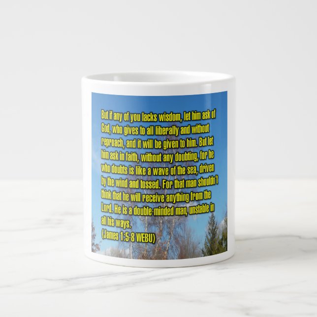Caneca De Café Grande Tiago 1:5-8 WEBU Mug (Frente)