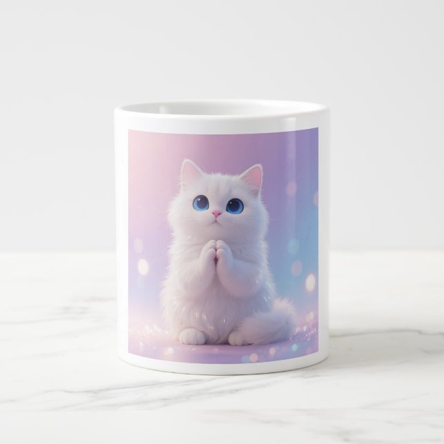 Caneca De Café Grande Tierno gatito (Frente)