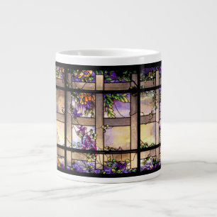 Caneca De Café Grande Tiffany Art Nouveau Vidro Jumbo Mug