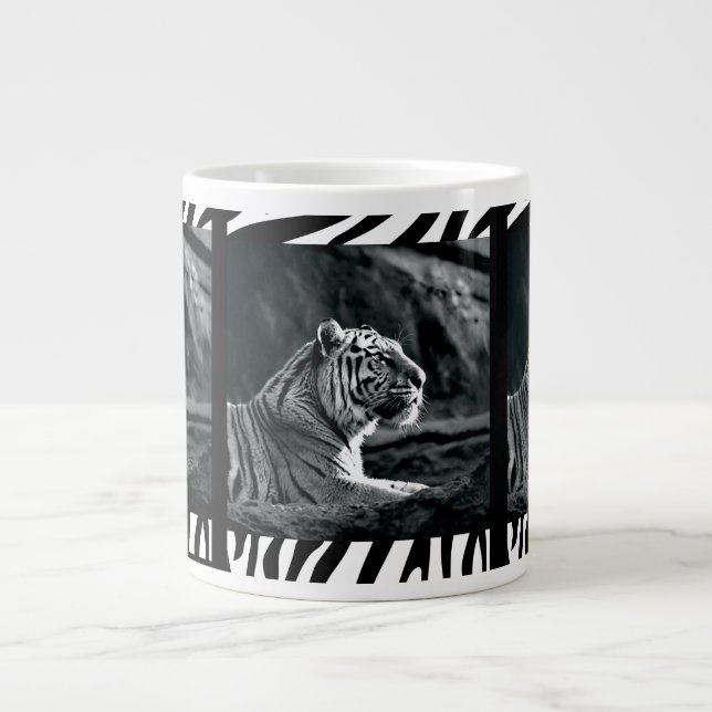 Caneca De Café Grande Tigre branco (Frente)
