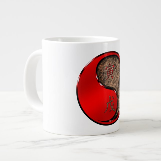 Caneca De Café Grande Tigre da Terra (Frente Esquerda)