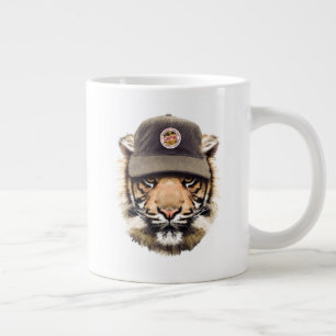 Caneca De Café Grande Tigre de surfe