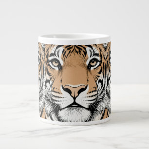 Caneca De Café Grande Tigre Olhando, Rosto de Tigre