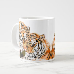 Caneca De Café Grande Tigres -