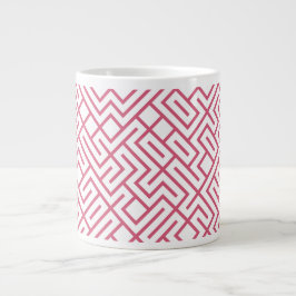 Caneca De Café Grande Tiled Lines Generative (Honeysuckle Line) Unique