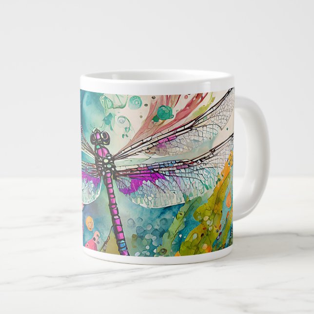 Caneca De Café Grande Tinta e Caneta Cama de Dragonfly Specialty (Frente Esquerda)