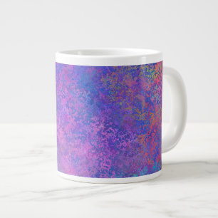Caneca De Café Grande Tinta em Álcool Arco-Íris, Abstrato brilhante Co