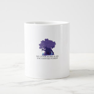 Caneca De Café Grande Tinta Whimsigoth - Florestas Místicas, Luas e Magi
