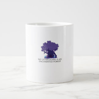 Caneca De Café Grande Tinta Whimsigoth - Florestas Místicas, Luas e Magi
