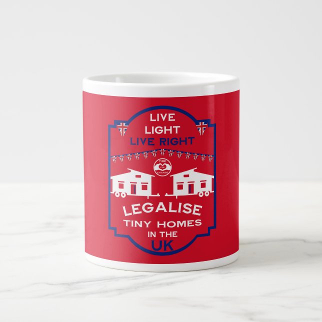 Caneca De Café Grande Tiny House UK (Frente)