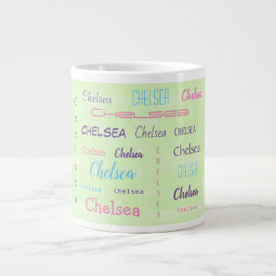 Caneca De Café Grande Tipo de Tipo de Fonte de Nome Personalizado Person