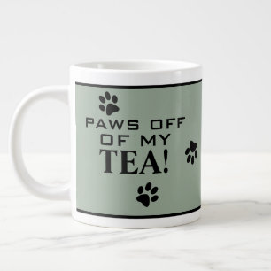 Caneca De Café Grande Tipografia de Pata de Cachorro Chá Amante Verde Pr