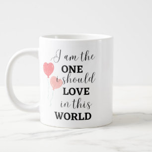 Caneca De Café Grande tipografia, eu sou aquele que eu deveria adorar.