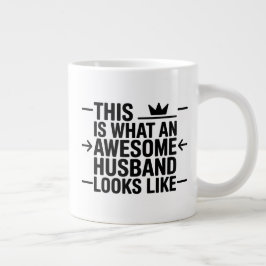 Caneca De Café Grande Tipografia Gráfica Marido Incrível