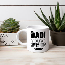 Caneca De Café Grande Tipografia Gráfica Minimalista para o Dia dos Pais