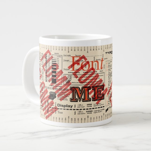 Caneca De Café Grande Tipografia Me FLommwoorde Edition (Frente Esquerda)