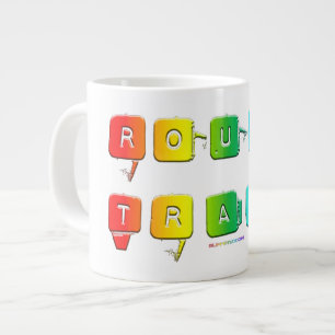 Caneca De Café Grande Tipografia pop queer de comércio áspero do Slipper