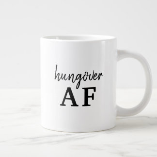 Caneca De Café Grande Tipografia Preta Divertida Bêbado pra Caramba