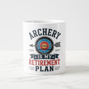 Caneca De Café Grande Tiro com Arco é Meu Plano de Aposentadoria Arqueir