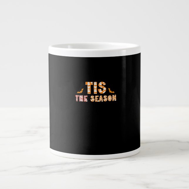 Caneca De Café Grande Tis The Season Funny Halloween Design (Frente)