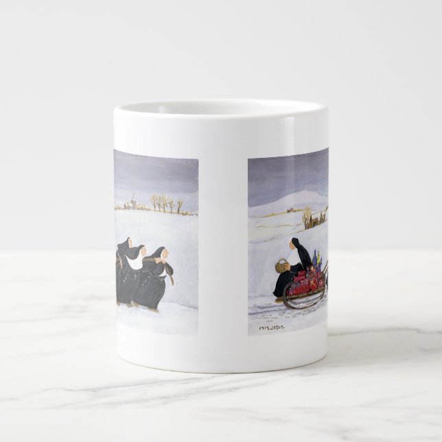 Caneca De Café Grande Tobogganing 2 (Frente)