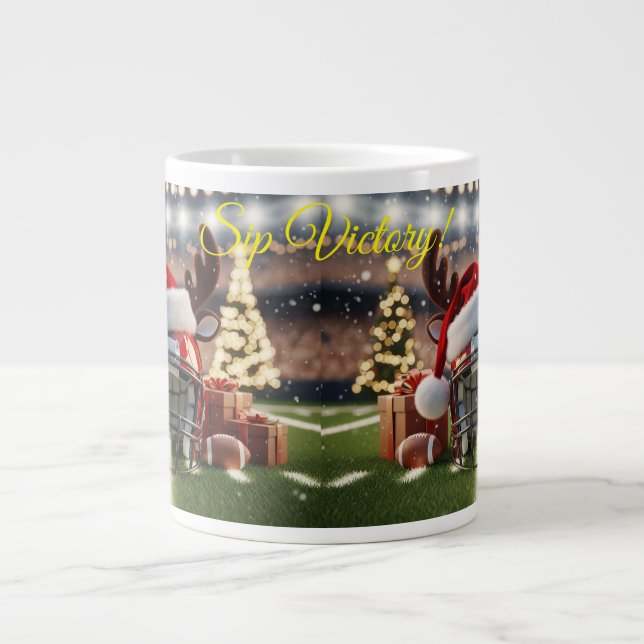 Caneca De Café Grande Toco no Natal - Festa Festiva de Futebol (Frente)